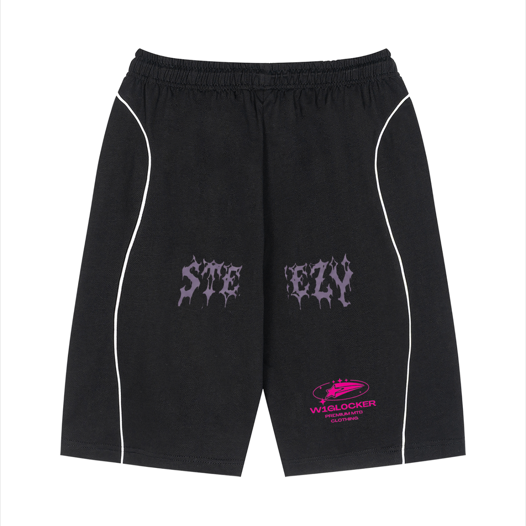 Unisex Piping Drawstring Shorts
