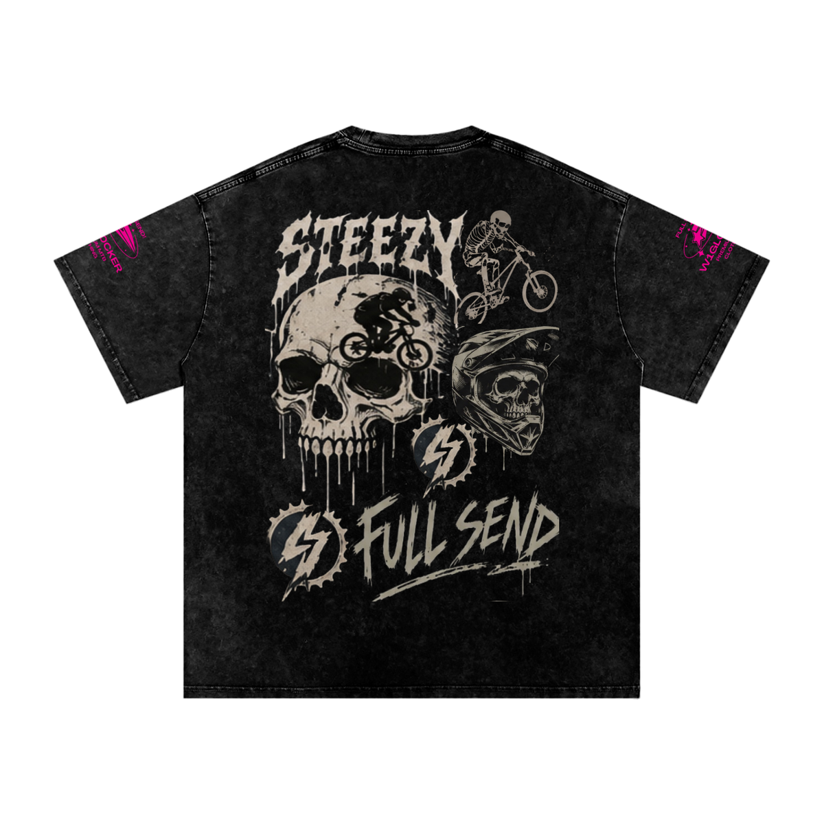 Steezy print baggy tee