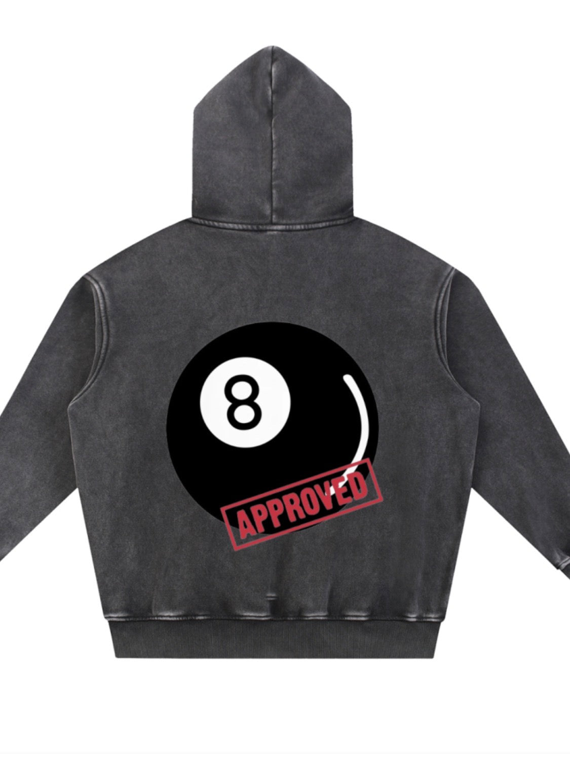 Snow washed black steezy oversized baggy hoodie
